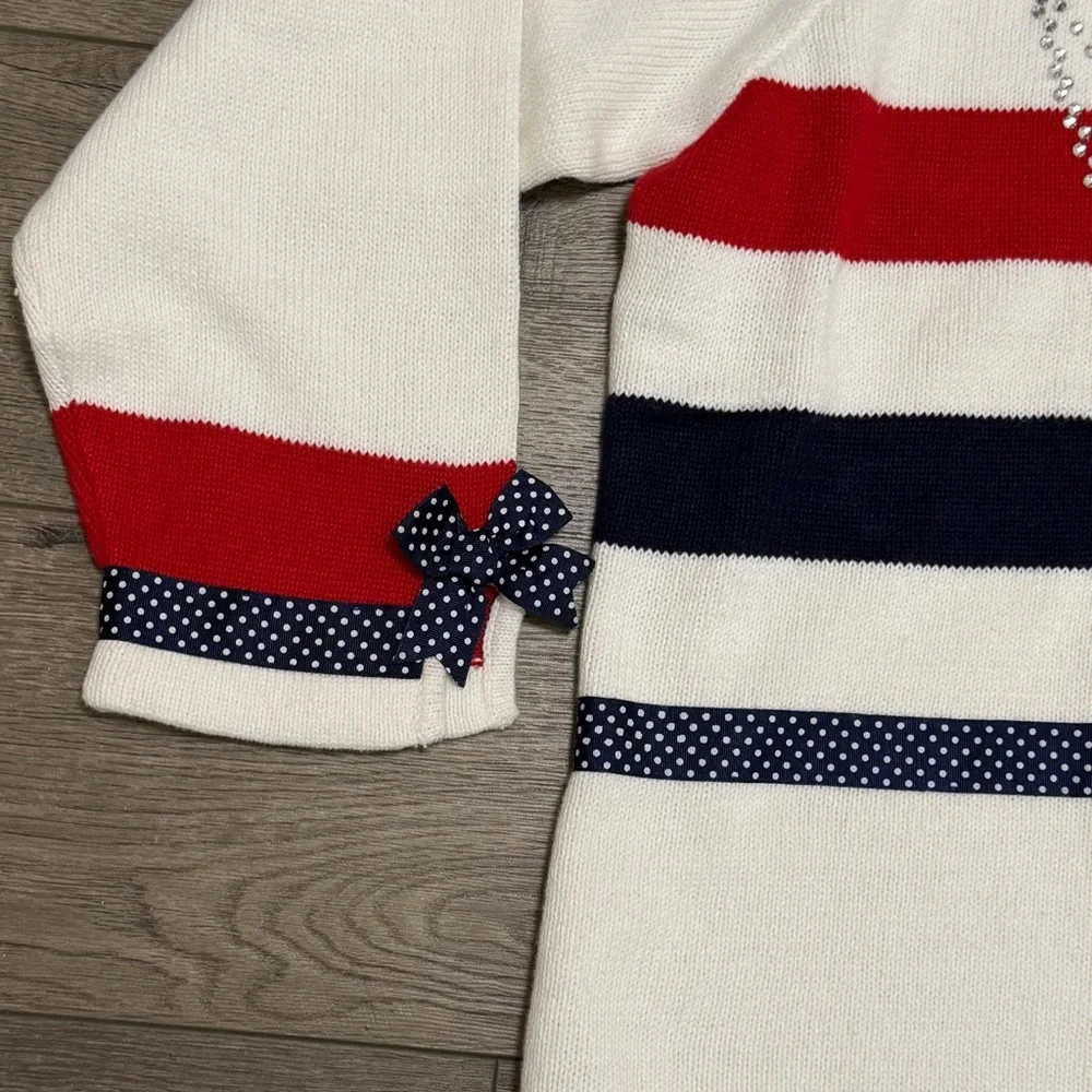 Storybook Knits Anerican Celebration Red White Blue Cardigan Sweater Size 3X NWT